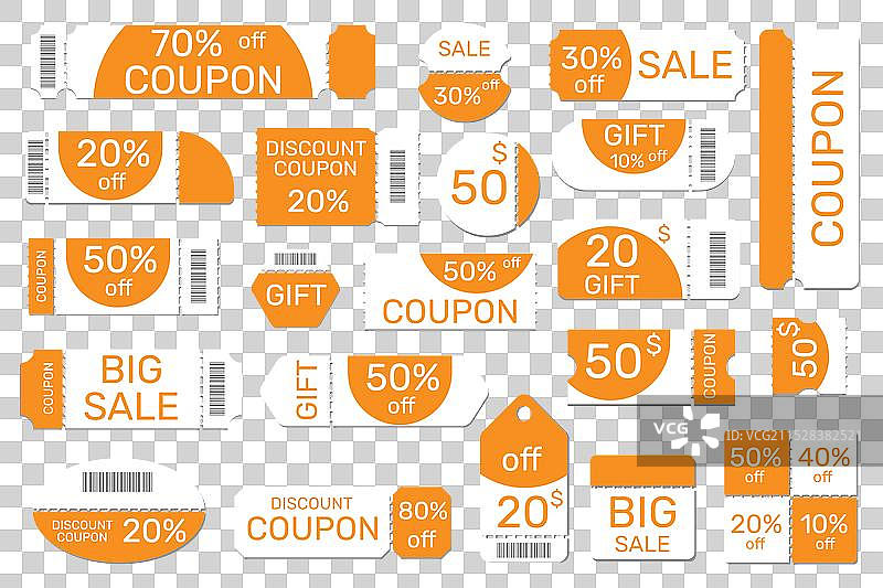 优惠券促销模板折扣与销售图片素材