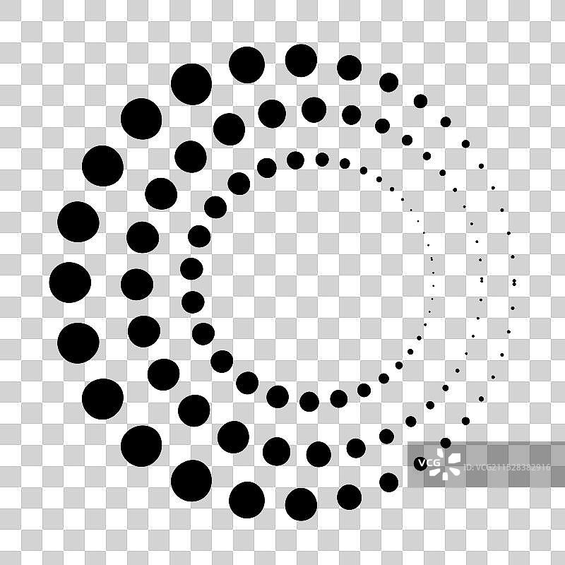 半色调点状速度线圆形几何艺术图片素材