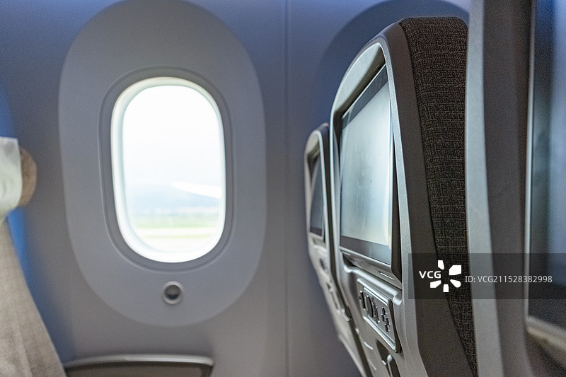 飞机内的座椅，舷窗图片素材