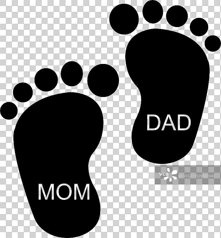 可爱的小脚印艺术作品图片素材