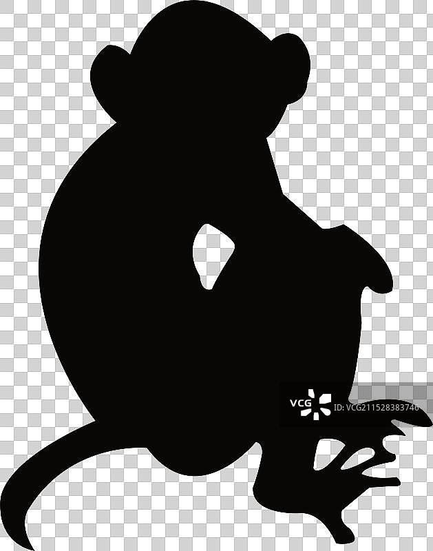 猴子剪影图片素材