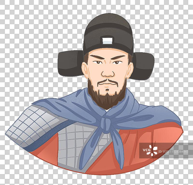 高第卡通头像人物插画图片素材