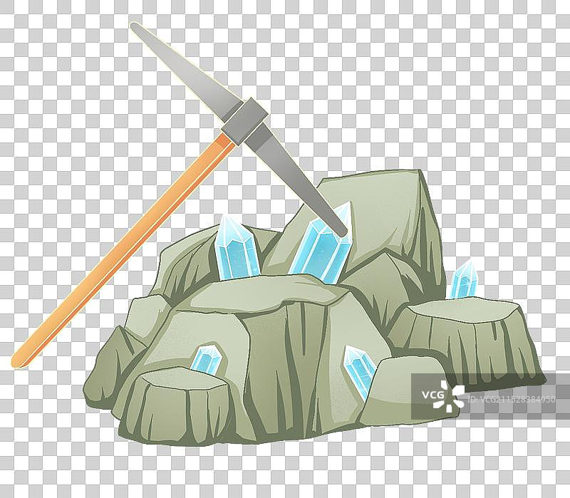 矿石卡通插画图片素材