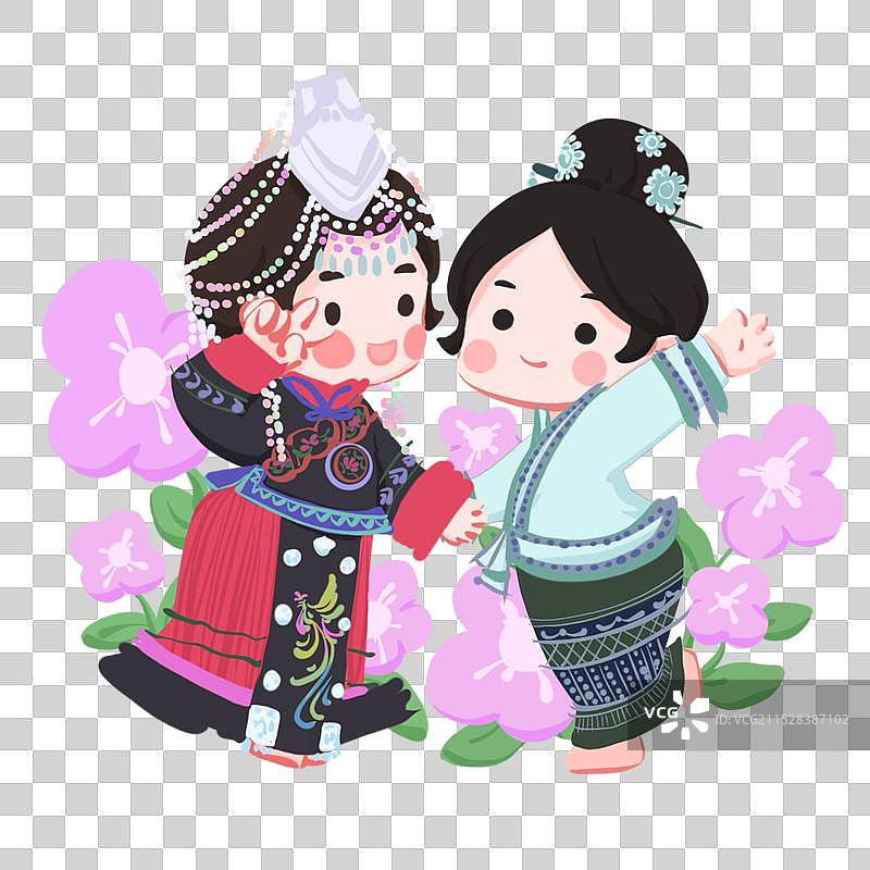 民族团结插画图片素材