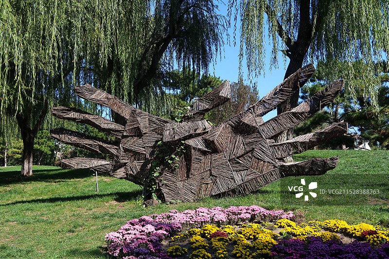 世界花卉大观园里的园艺艺术图片素材