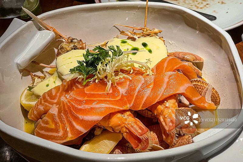 海鲜大餐特写图片素材