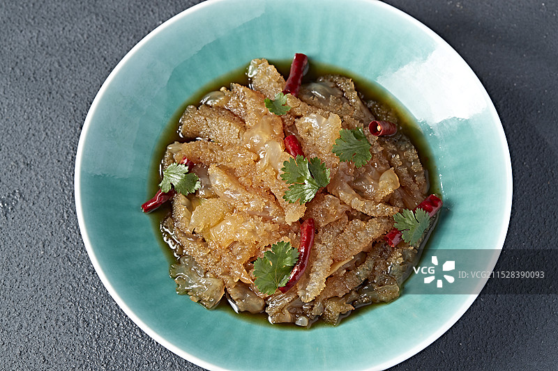 美味凉菜香辣老醋蛰头图片素材