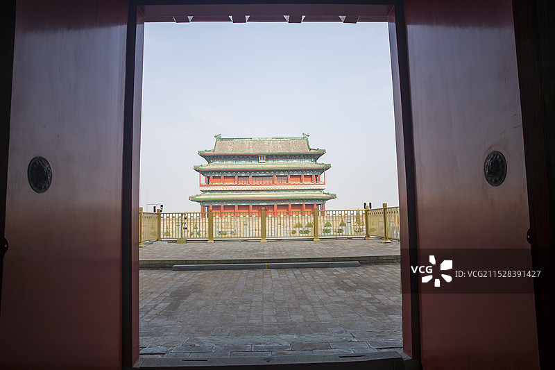 从北京箭楼看正阳门图片素材