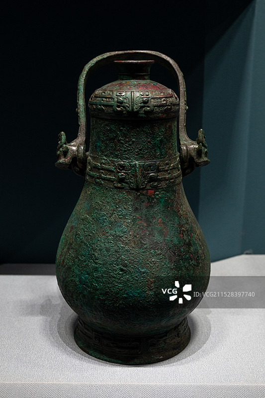 山西博物院展出文物虿父已卣(yǒu) 西周(公元前11世纪--前771年)山西省翼城县凤家坡出土图片素材