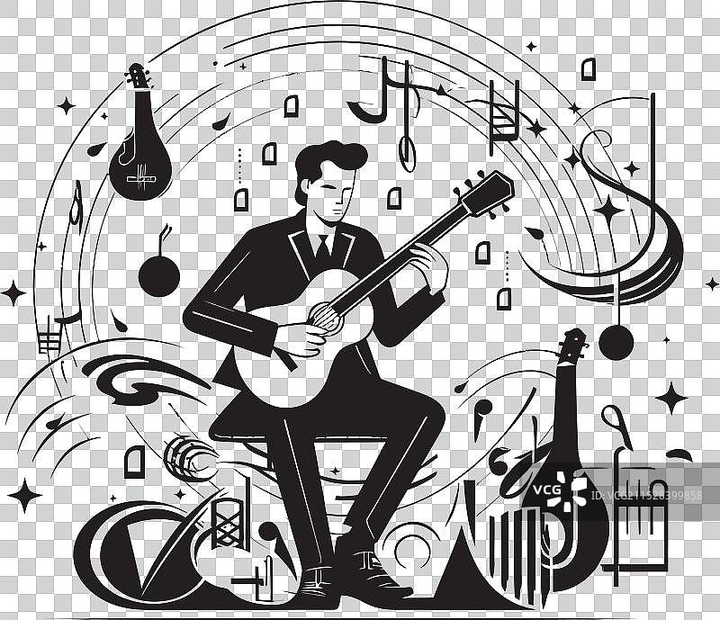 复古涂鸦老爷车图标，反映出磨损和岁月痕迹图片素材