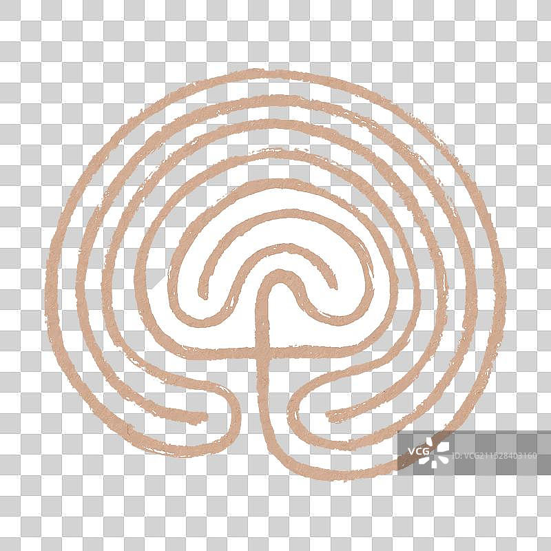 克里特传统符号：克里特迷宫线图片素材