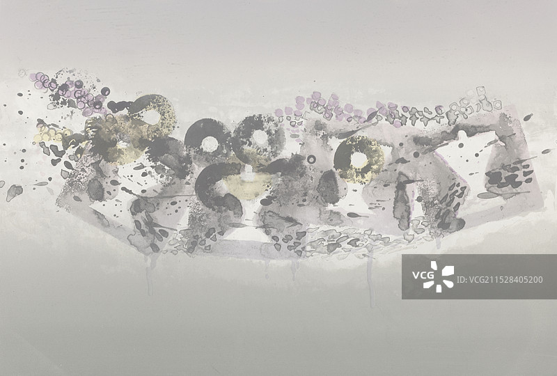 《大业》丝网版画图片素材