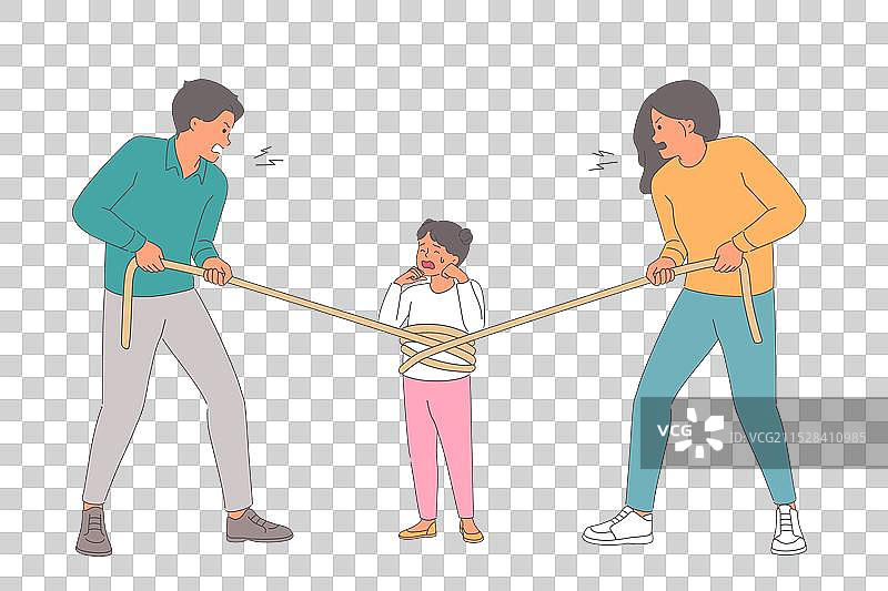 父母之间的监护权争夺战图片素材