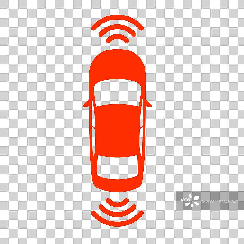 汽车仪表盘上的停车传感器灯在停车场亮起图片素材