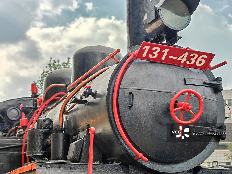 云南昆明米轨公园麻园站的蒸汽机车景观图片素材