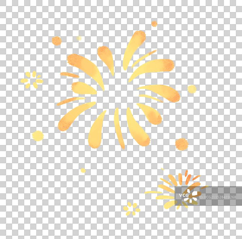 元旦新年烟花庆祝装饰插画元素图片素材