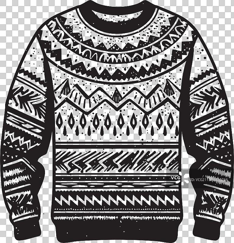 轻松奢华的经典黑色毛衣图片素材