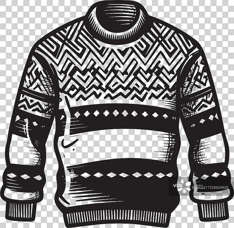 奢华舒适的黑色标志性毛衣图片素材