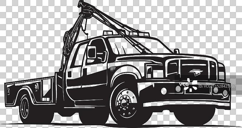 城市英雄拖车，黑色图标快速反应图片素材