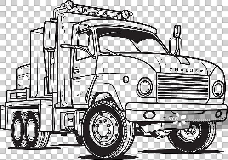 黑色紧急救援拖车图片素材