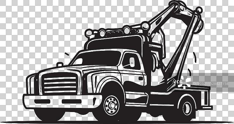 城市守护者拖车，带有黑色徽章图片素材