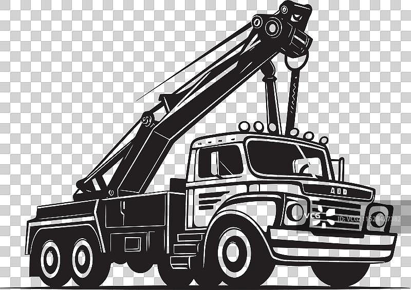 拖车上的高速公路守护者黑色标志设计图片素材