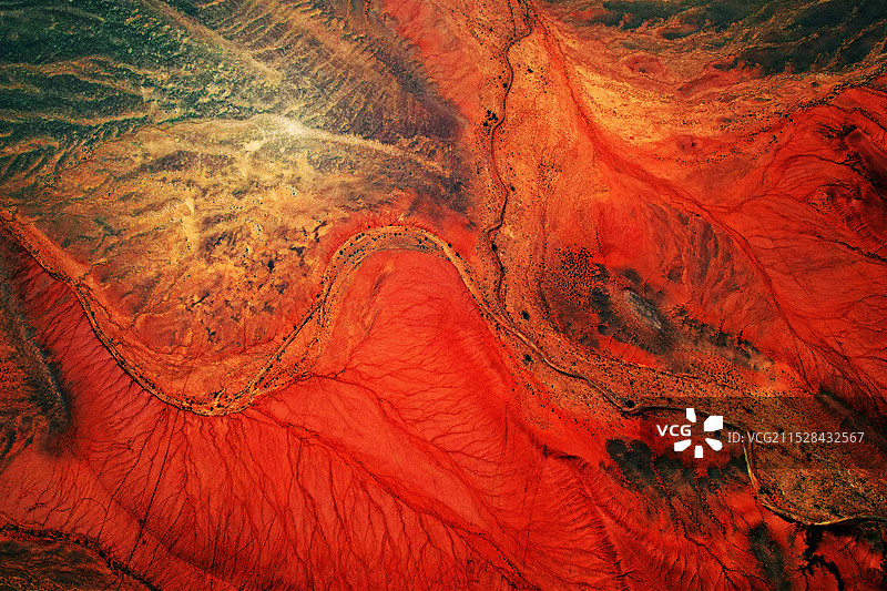 新疆五彩湾红色地貌图片素材