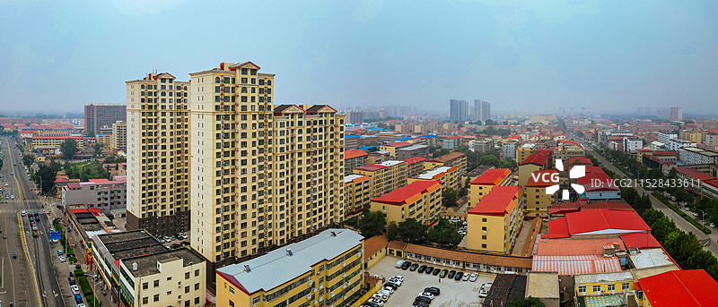 文安县 水景公园 体育场 廊坊 文化艺术中心 航拍图片素材