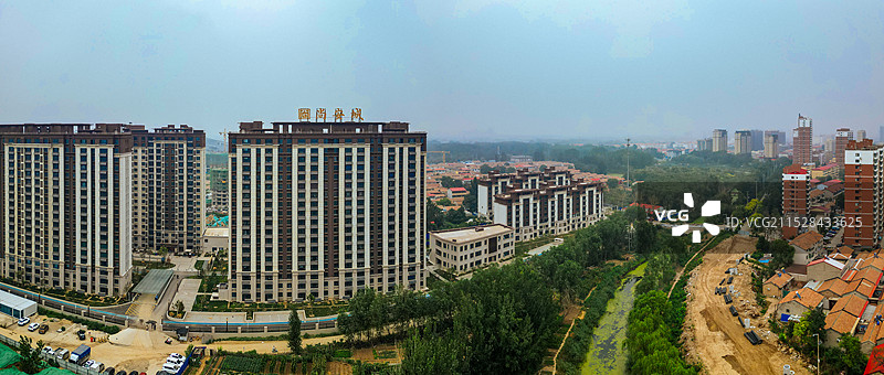 文安县 水景公园 体育场 廊坊 文化艺术中心 航拍图片素材