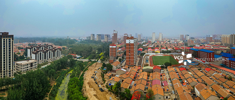 文安县 水景公园 体育场 廊坊 文化艺术中心 航拍图片素材