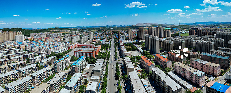 辽阳县 地标 航拍 辽鞍路 首山公园图片素材