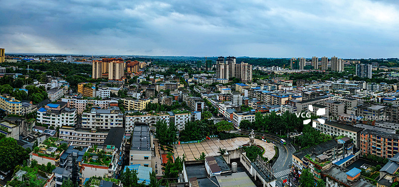 丹棱县 齐乐公园 大雅堂公园 齐乐镇 思蒙河 航拍图片素材