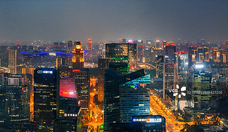 成都 欧洲中心 世纪城 天府三街 武侯区 环球中心 航拍图片素材