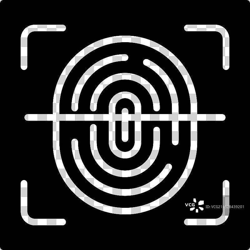指纹扫描仪图标图片素材