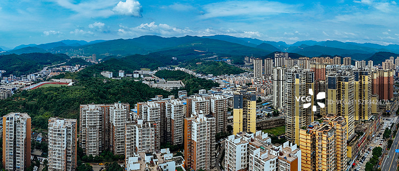 广元市 红星公园 澳源体育中心 万达 利州区 学府路 奥体大桥图片素材