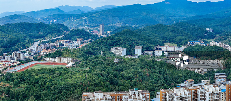 广元市 红星公园 澳源体育中心 万达 利州区 学府路 奥体大桥图片素材