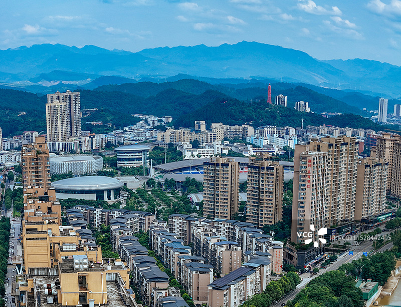 广元市 红星公园 澳源体育中心 万达 利州区 学府路 奥体大桥图片素材