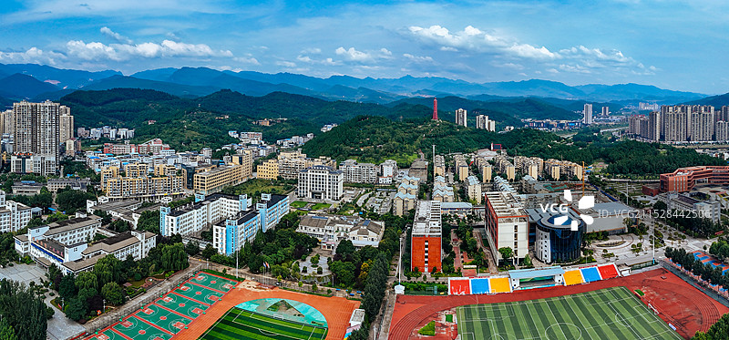 广元市 红星公园 澳源体育中心 万达 利州区 学府路 奥体大桥图片素材