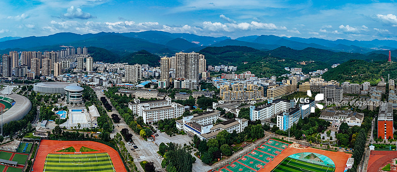 广元市 红星公园 澳源体育中心 万达 利州区 学府路 奥体大桥图片素材