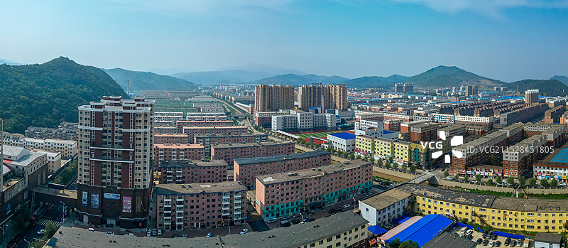 永吉县 城北公园 温德河 永吉大桥 轻工大厦 航拍图片素材