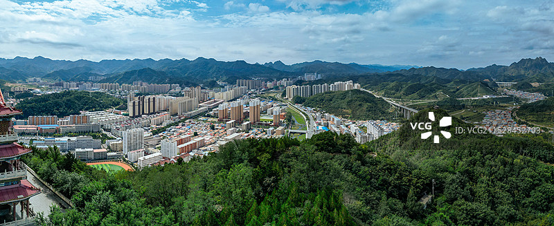 兴隆县 南山公园 承德市 财富九龙 兴隆镇 航拍图片素材