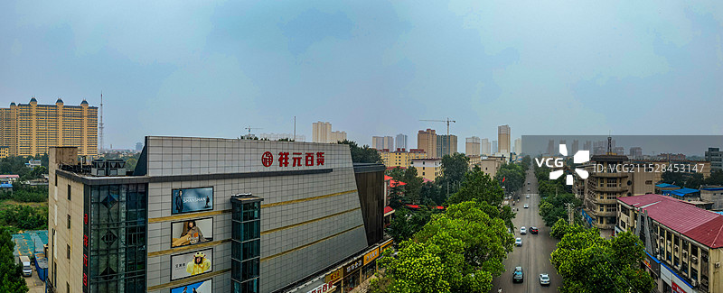 行唐县 启新公园 朝阳大桥 玉城公园 航拍图片素材