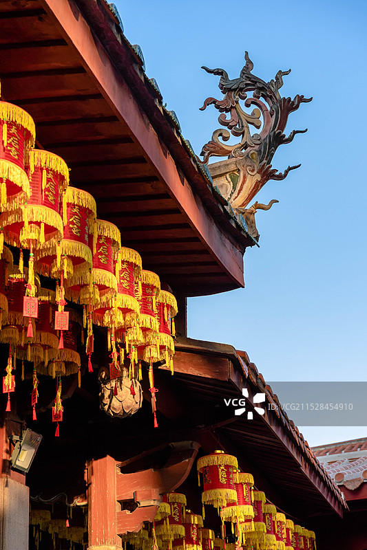 泉州天后宫建筑及屋顶图片素材