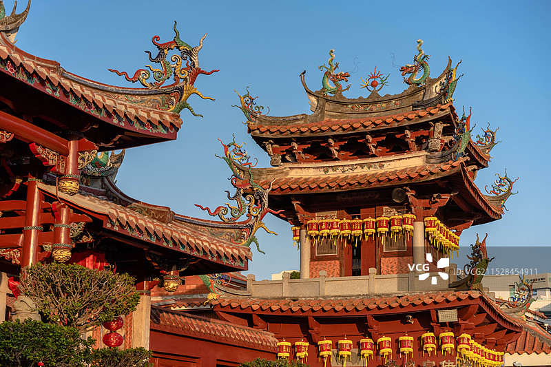 泉州天后宫建筑及屋顶图片素材