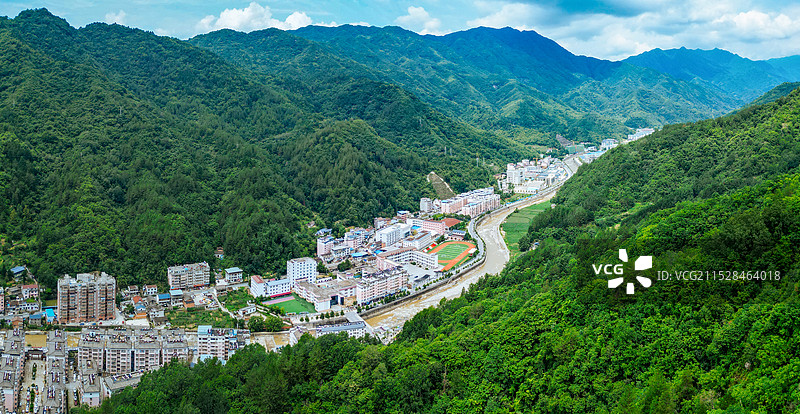 宁陕县 环山公园 秦岭 滨河公园 子午路 航拍图片素材