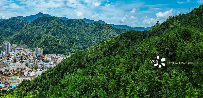 宁陕县 环山公园 秦岭 滨河公园 子午路 航拍图片素材
