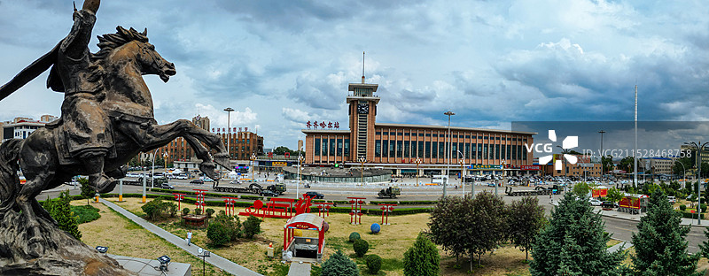 齐齐哈尔市 齐齐哈尔站 汇博广场 大商新玛特 中华路 建华区 地标图片素材