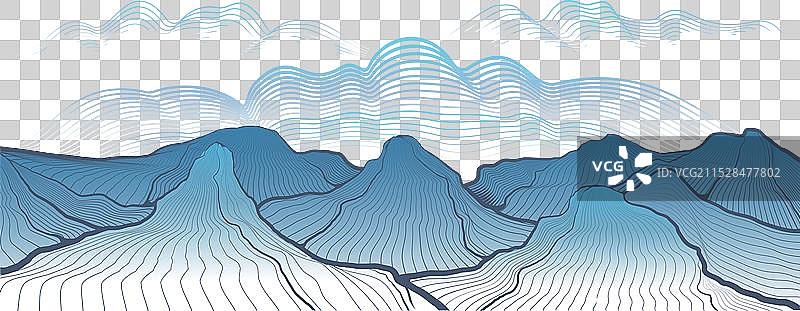 山脉轮廓风景图片素材