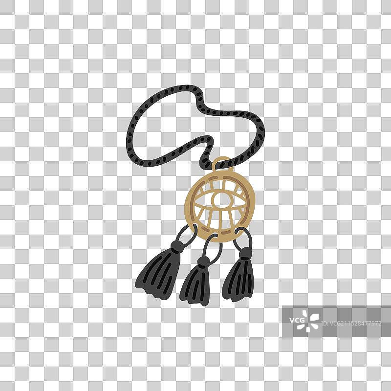 复古蕾丝护身符，带有眼睛和流苏图片素材