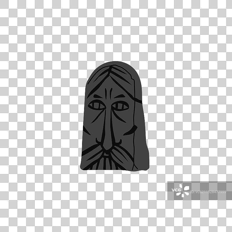 石头图腾偶像符文图标护身符图片素材